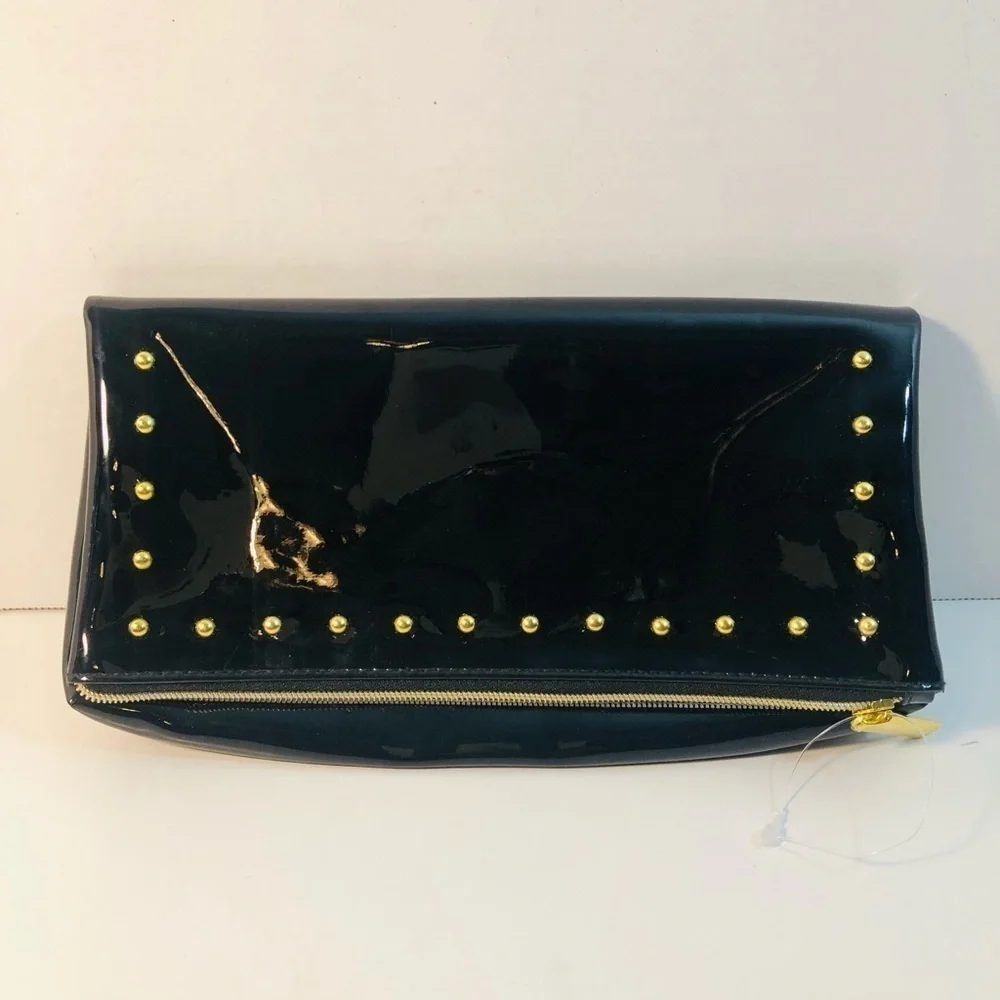 Estee Lauder Make-up Bag/ Clutch With Gold Studs Very Nice!